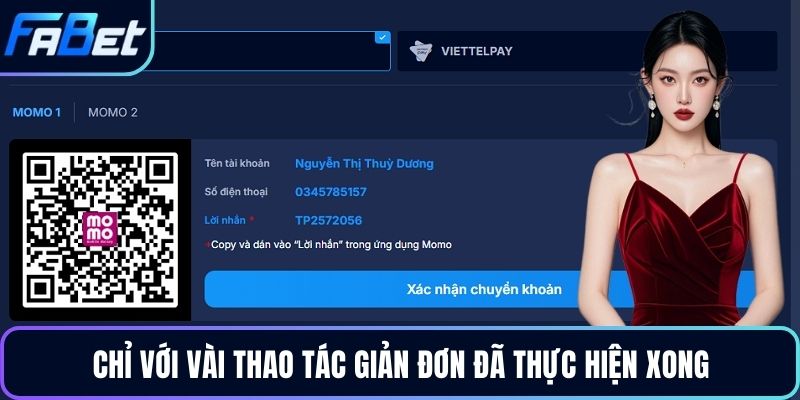 Chỉ với vài thao tác giản đơn đã thực hiện xong